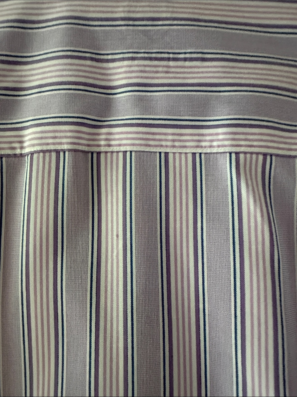 Bugatchi Lavender and White Multi-Stripe Dress Shirt - Picture 6 of 6